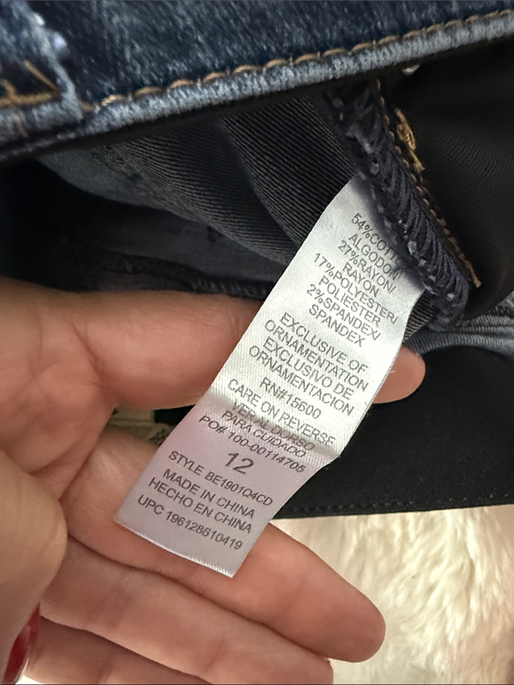 Democracy AB Technology Straight Leg Jeans in Dark Blue Size 12 - Picture 8 of 9